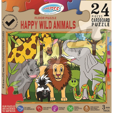 24 PCE HAPPY WILD ANIMALS (X-LARGE)